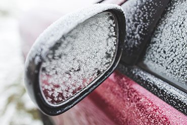 ice on wing mirror