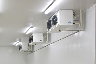 3 refrigeration units installed on wall