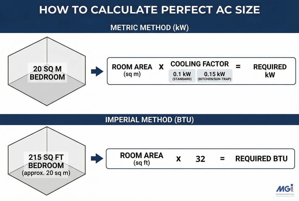 How to calculate AC size